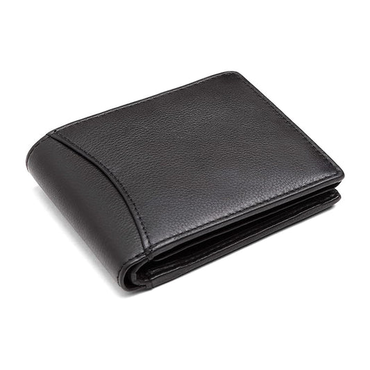 Top Grain Leather Wallet -  Black