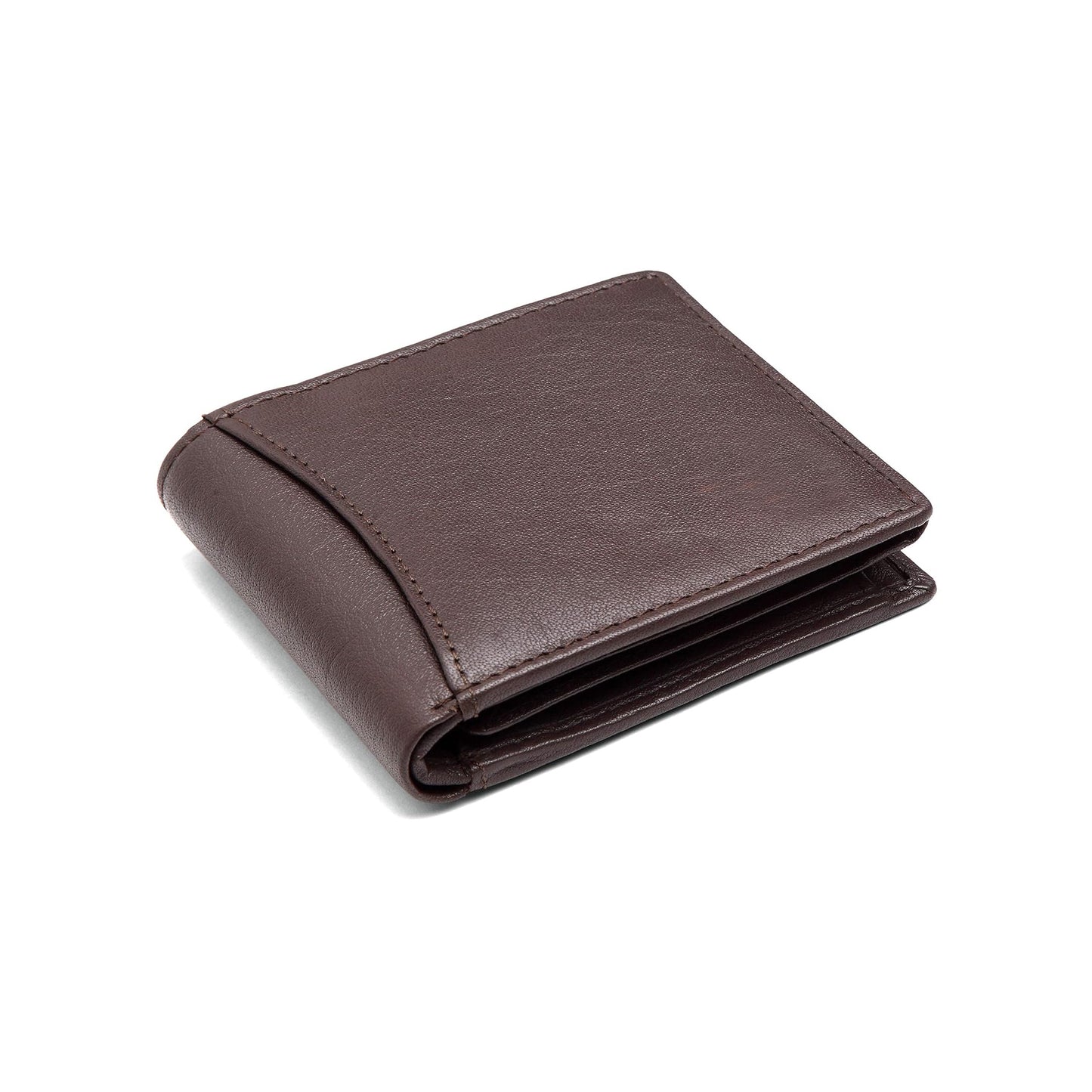 Top Grain Leather Wallet -  Brown